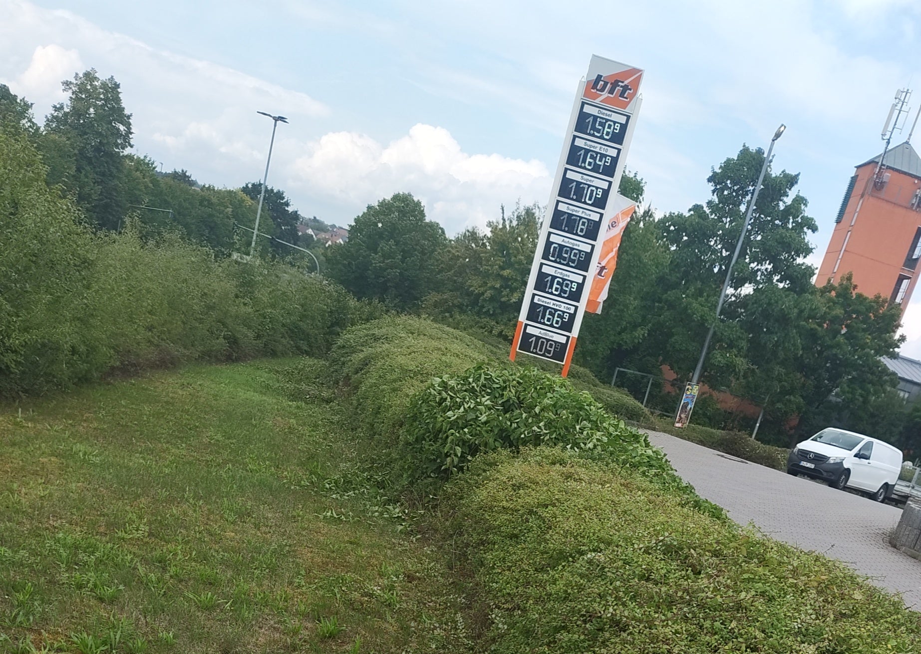 Heckenschnitt bei einer Gewerbefläche in Schweinfurt